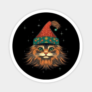 Somali Cat Christmas Magnet